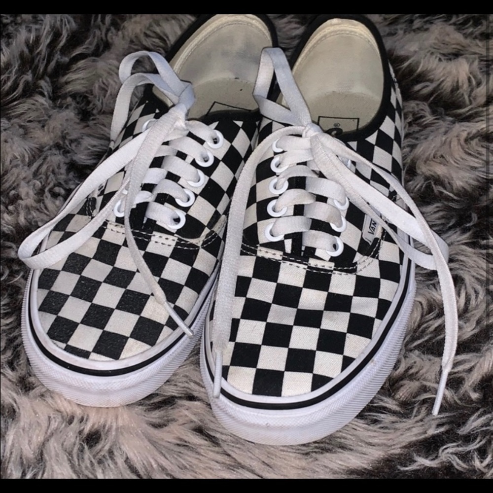 Checkered Vans Ankle Lace (Golden Coast Authentic)